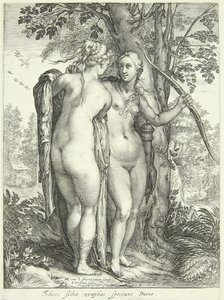 Diana ve bir ağaç perisi by Jan Saenredam
