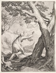 Elisha ve İlyas'ın Ateş Arabası by Jan Saenredam