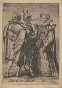 Şeytan Tarafından Yetkilendirilen Zenginlik İçin Evlilik, yak. 1600 by Jan Saenredam