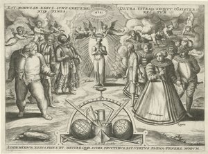Kişileştirilmiş günahlarla ölçülülük Tahmini modus.in.rebus. sunt. certi.de: (...) (nesne üzerindeki başlık) by Jan Snellinck (I) (attributed to)