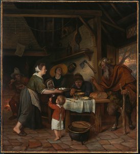 Satyr ve Köylü Ailesi by Jan Steen
