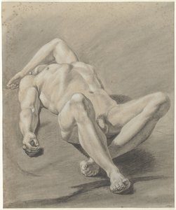 uzanmış erkek çıplak by Jan Swart