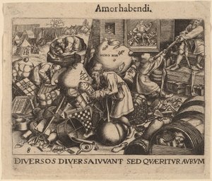 Her adam by Jan Theodor de Bry after Pieter Bruegel the Elder