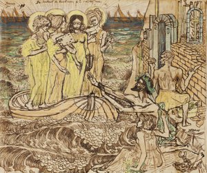 Sanat İlham Perilerinin Mimarlığa Gelişi, 1890 by Jan Toorop