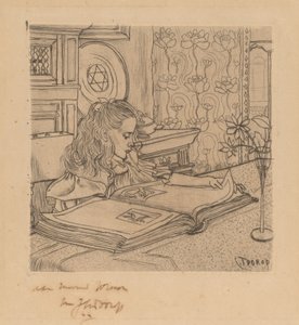 Charley Baskı Albümüne Bakıyor by Jan Toorop