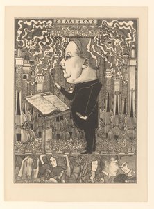 Arkasında kemanlar ve dumanı tüten bacalar olan şef Devlet Hazinesi / Ocak Şehirleri (orijinal başlık) by Jan Toorop
