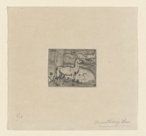 Bir göletin önündeki ağacın yanında geyik Bir ağacın yanında geyik (orijinal başlık) by Jan Toorop