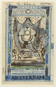 22-27 Temmuz 1924 tarihleri arasında Amsterdam'da düzenlenen Uluslararası Eucharistic Kongresi için bir poster tasarımı by Jan Toorop