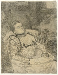 Annie Toorop'un Portresi by Jan Toorop