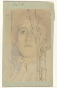 Bilinmeyen bir kadının portresi by Jan Toorop