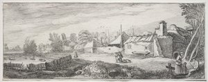 Çiftlik ile Manzara. by Jan Van de Velde