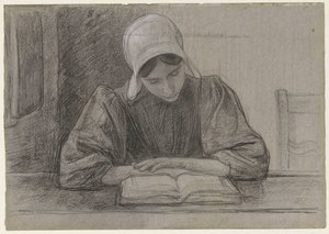 Başlıklı kız okuma by Jan Veth