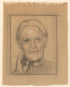 Portre van Barendina Hermina Muhring by Jan Veth