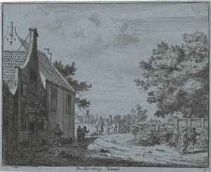 Hanın görünümü Emaus Harreberg Emaus (nesne üzerindeki başlık) Haarlem bölgesinin manzaraları (dizi başlığı) Gesigten Haarlem