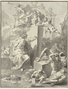 Başlık sayfası için tasarım W. van der Hoeven, Westermeer, 1721 by Jan Wandelaar