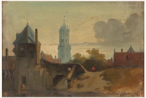 Delft'in görünümü by Jan Weissenbruch