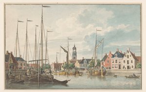 De Lemmer'de yüz by Jan Weissenbruch