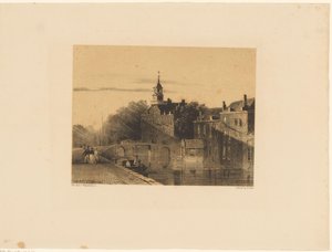 Kanal ile şehir manzarası by Jan Weissenbruch