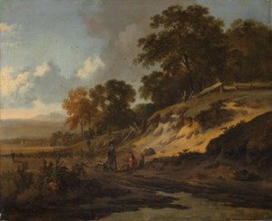 Avcılarla Manzara, c.1660-80 (tuval üzerine yağlıboya)