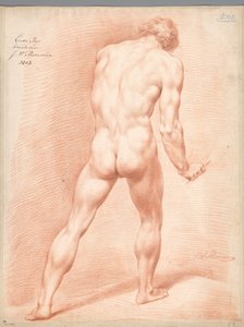 Ayakta duran erkek çıplak, arkadan görünüş (1.lik ödülü 1803)