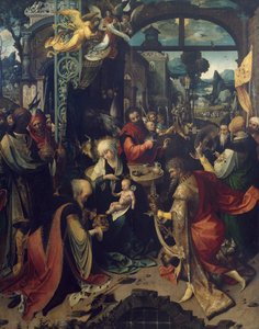 İsa'nın Doğuşu, Jan de Beer'in (yaklaşık 1475-1528) triptiğinin orta paneli, tuval üzerine yağlı boya