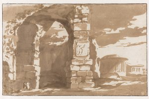 Diocletianus ve S. Bernardo alle Terme hamamlarının bir kısmı by Jan de Bisschop