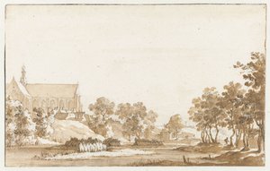 Alkmaar'daki St. Laurenskerk manzarası by Jan de Bisschop