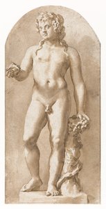 Genç Bacchus ayakta by Jan de Bisschop