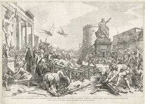 Martelaarschap van heilige Laurentius Blessed Lawrence (...) Rome Lorenzo iken (nesne üzerindeki başlık)