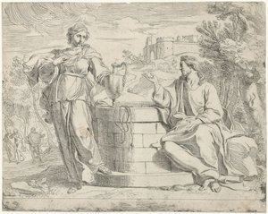 İsa ve Samiriyeli Kadın by Jan de Pape (rejected attribution)