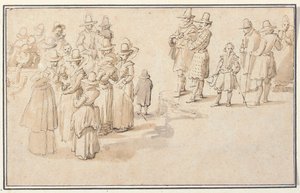 Kaynak suyu içen zarif bir şirket by Jan the Elder Brueghel