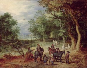 Bir Açıklıkta Saha Kampı, 1607 by Jan the Elder Brueghel