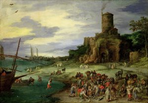 Kıyıdaki Balıkçılar by Jan the Elder Brueghel