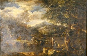 Çobanlı Manzara (tuval üzerine yağlı boya) (ayrıca bkz. 242155) by Jan the Elder Brueghel