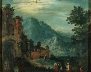 Klasik kalıntılarla dolu manzara by Jan the Elder Brueghel