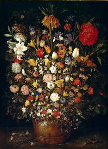 Büyük Buket Çiçek Tablosu Yaşlı Jan Brueghel tarafından Kadife Bruegel (Bruegel veya Brueghel) olarak adlandırılıyor by Jan the Elder Brueghel
