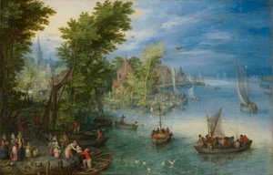 Nehir Manzarası by Jan the Elder Brueghel