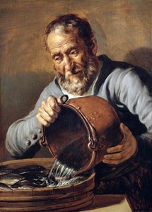 Su ve Yaşlılık: Kovalı ve Küvetli Balık Satıcısı, 1623-5