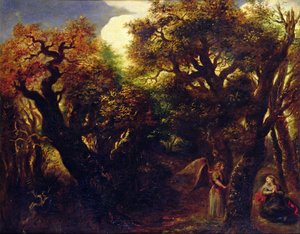 Hacer ve Melek ile Ormanlık Manzara, c.1645