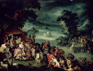 Büyük Tufan (bakır üzerine yağ) by Jan the Elder copy Brueghel