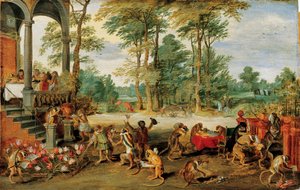 Lale Çılgınlığının Hicivi, c. 1640 (ahşap üzerine yağlı boya)