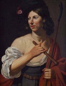 Bir Hırsız ve Flüt tutan Çoban Çocuk (tuval üzerine yağlı boya) by Jan van Bijlert or Bylert