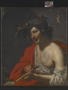 Çoban Flütünü Kırpıyor (tuval üzerine yağlıboya) by Jan van Bijlert or Bylert