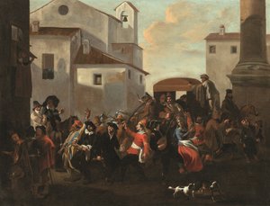 Roma meydanında bir karnaval (tuval üzerine yağlıboya)
