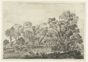 Bir gölet tarafından bir çiftlik ile manzara Manzaralar (dizi başlığı) by Jan van Brosterhuyzen