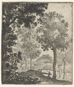 Ön planda büyük bir ağaç olan manzara by Jan van Brosterhuyzen