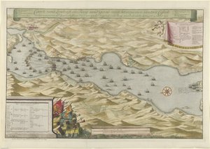 Vigo'daki Körfez Savaşı ve İspanyol Gümüş Filosunun Ele Geçirilmesi, 1702 Caarte vande Landingh, iki Casteel'in ele geçirilmesinin bir parçası olarak Vigos Körfezi'nde ve Redondella den açıklarında Baay'a demirleyen İspanyol Gümüş Filosu