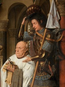 Canon Joris van der Paele ile Bakire ve Çocuk Detayı by Jan van Eyck