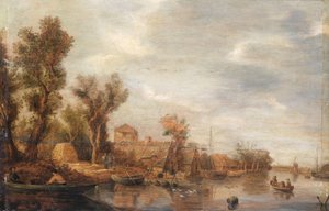 Nehir manzarası by Jan van Goyen (follower of)