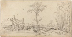 Nehir kenarında yazlık by Jan van Goyen